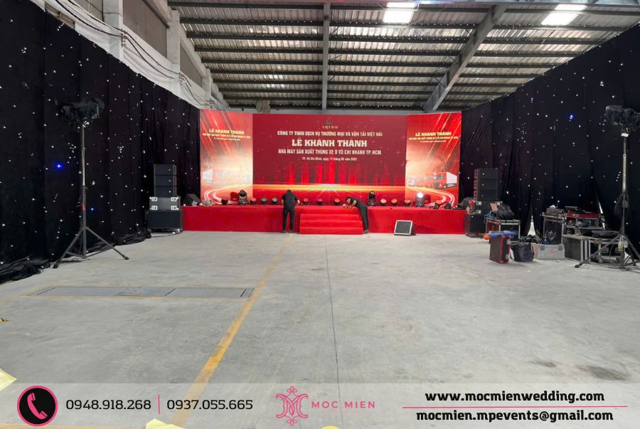 Sân khấu backdrop sau khi được hoàn thiện