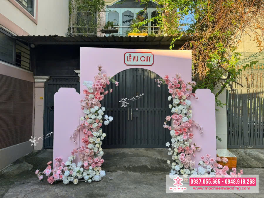 Cổng trắng - hồng xinh lung linh