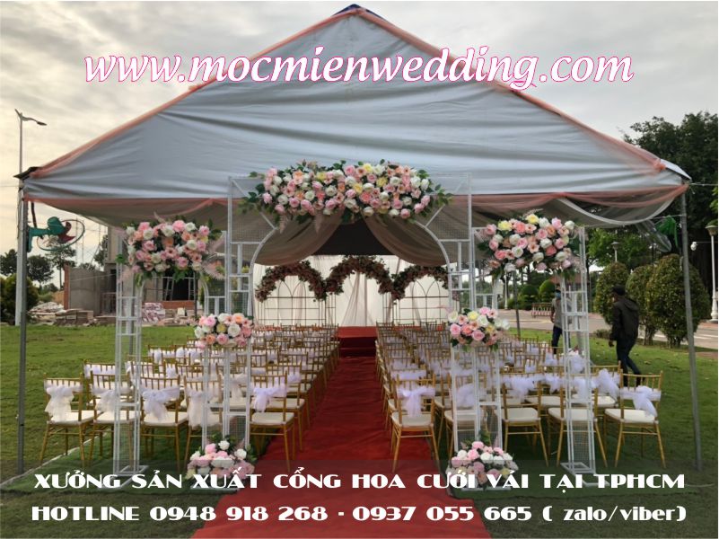 Bán cổng hoa cưới cao cấp 3 đầu giá rẻ tại TPHCM