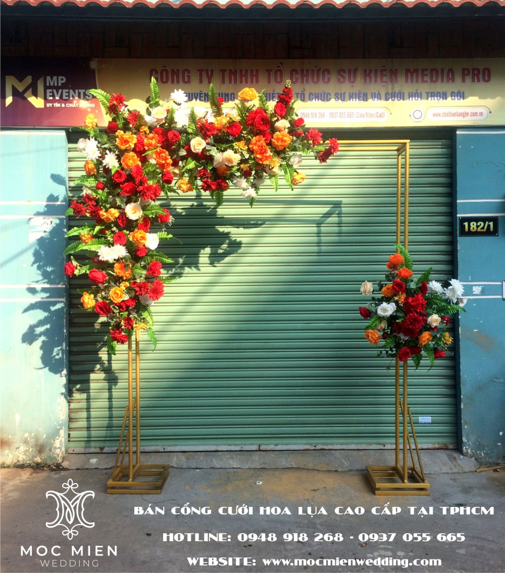 Dịch vụ trang trí cổng hoa cưới tại tphcm