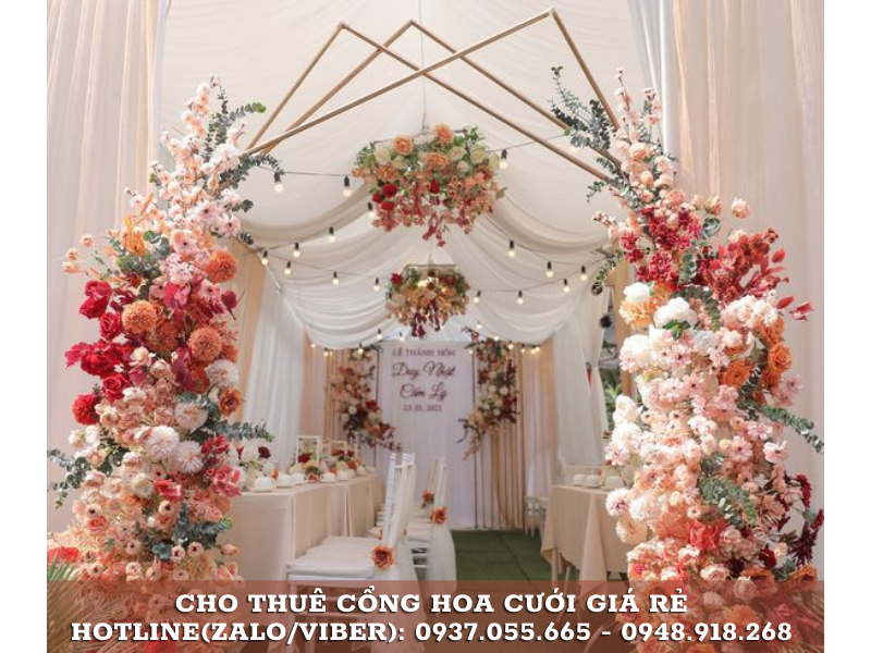 Cho thuê cổng hoa cưới giá rẻ tại Gò Vấp 