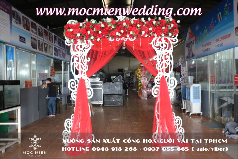Cổng hoa cưới cắt CNC mới nhất tại TPHCM