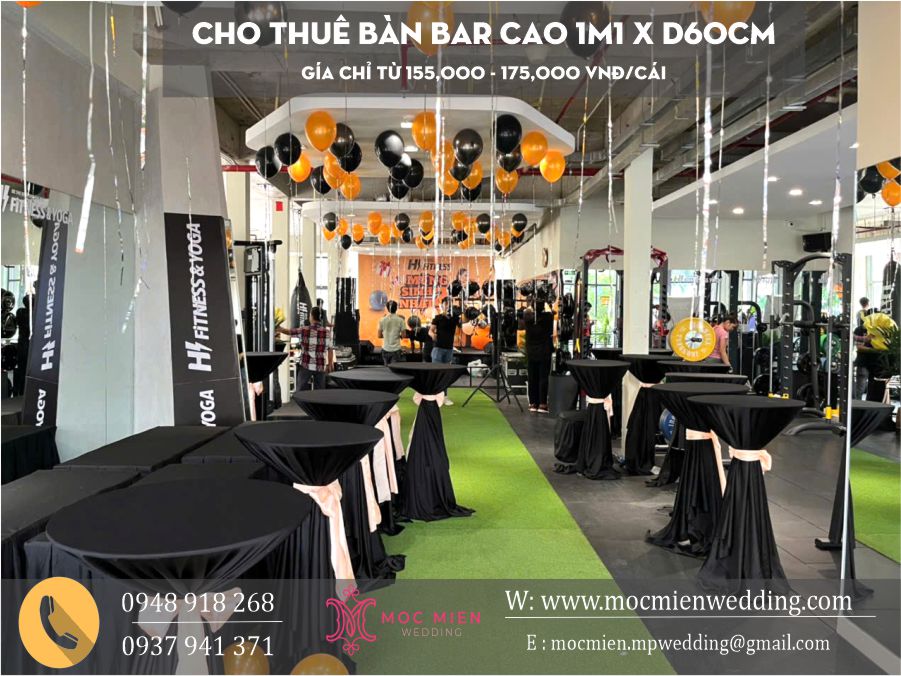 Cho thuê bàn bar đứng giá chỉ từ 155,000 - 175,000 vnđ/cái