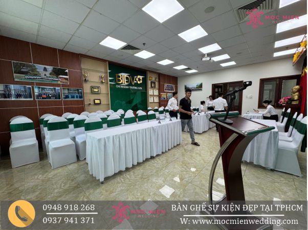 Cho thuê bộ bàn dài ghế banquet