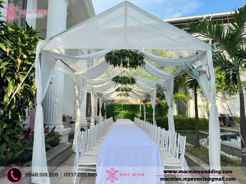 Cho thuê bàn ghế tiffany đãi tiệc cưới tại Quận 2