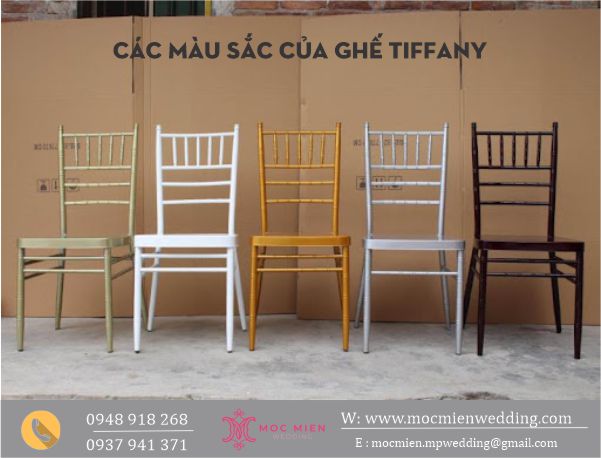 Cho thuê ghế tiffany nhiều màu sắc tại TPHCM