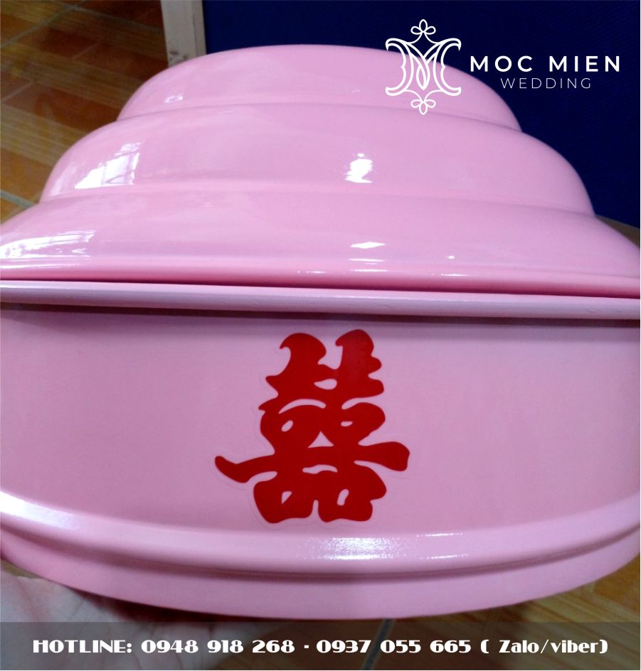 Bán bộ mâm quả màu hồng tại Tân Phú