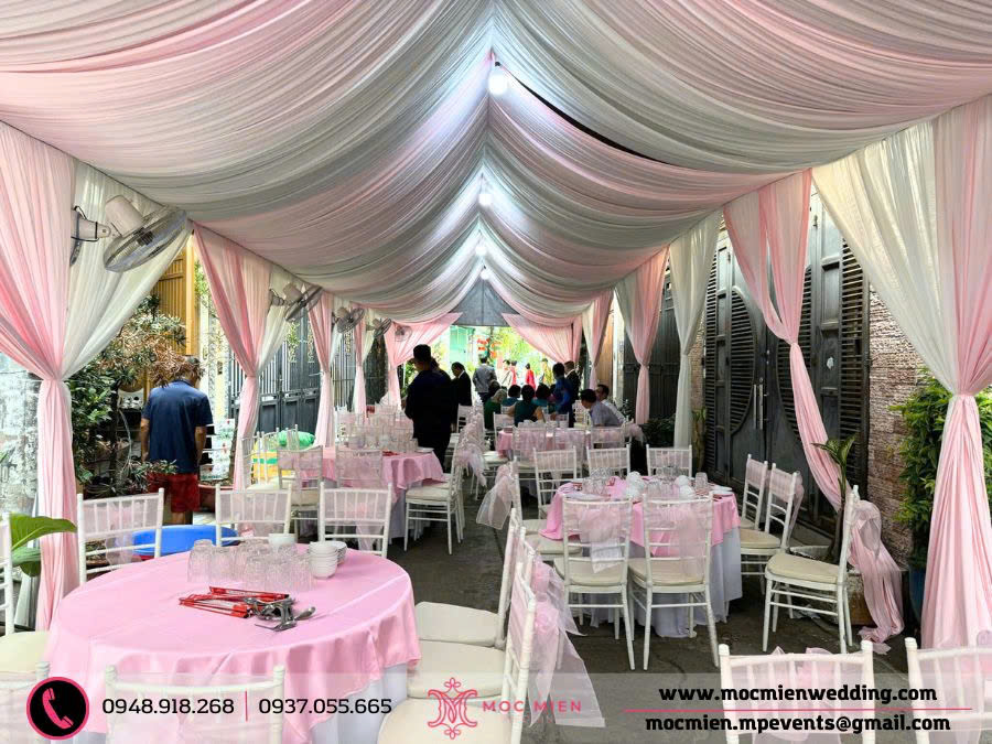 Cho thuê bộ bàn ghế tiffany tổ chức tiệc cưới