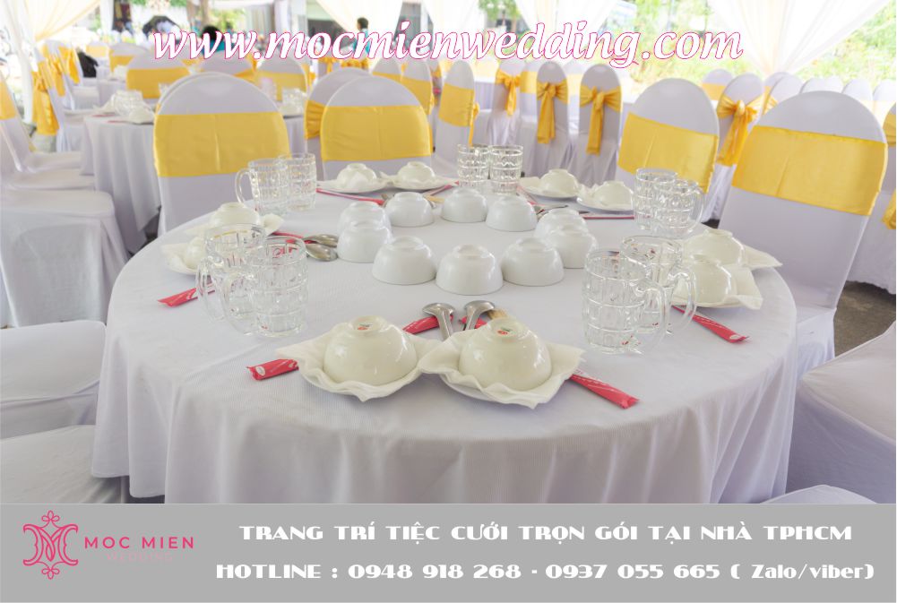 Cho thuê bộ bàn ghế đãi tiệc đám cưới giá rẻ tại TPHCM