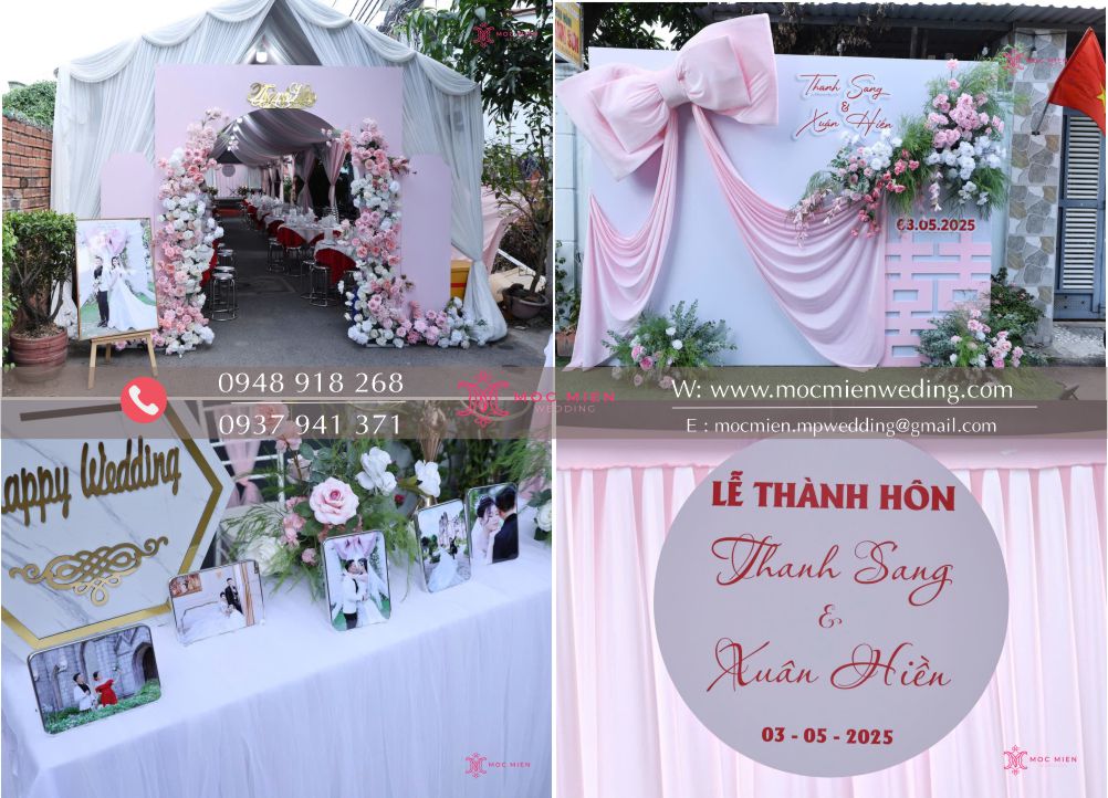 Dịch vụ trang trí cưới hỏi trọn gói tại nhà quận Gò Vấp, Quận 12, Quận Hóc Môn 