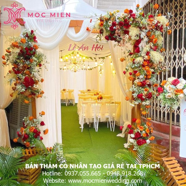 Cho thuê thảm cỏ giá rẻ trang trí đám cưới tại TPHCM