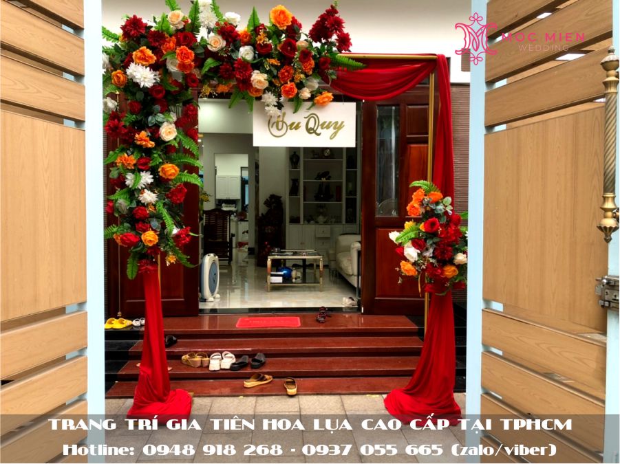 Cho thuê cổng hoa cưới lụa giá rẻ tại TPHCM