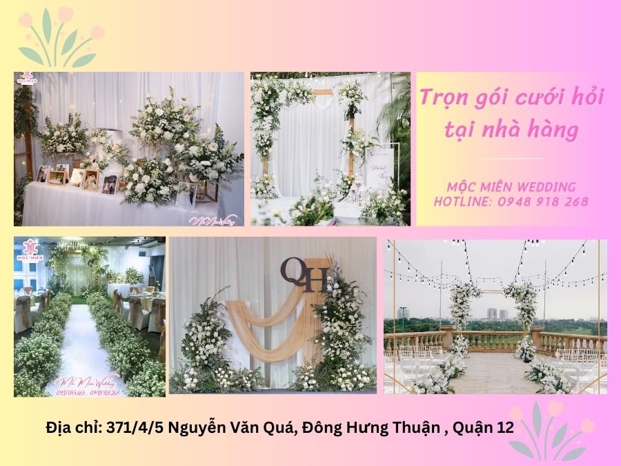 Trang trí trọn gói nhà hàng tiệc cưới