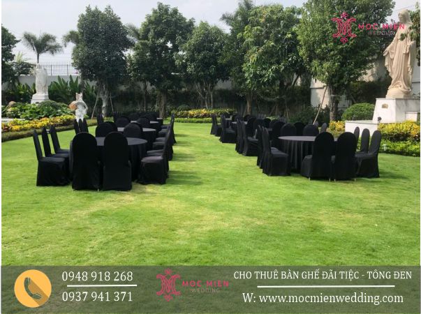 Cho thuê bàn ghế đen cao cấp tại Thủ Đức