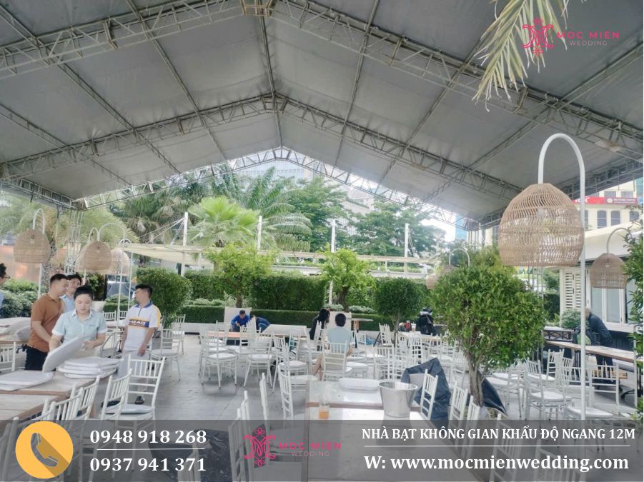 Nhà bạt không gian hoàn thành được 80%