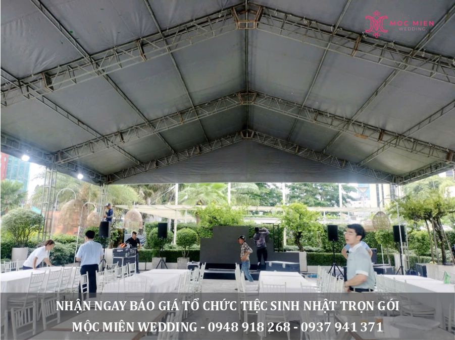 Nhà bạt không gian sau khi được hoàn thành