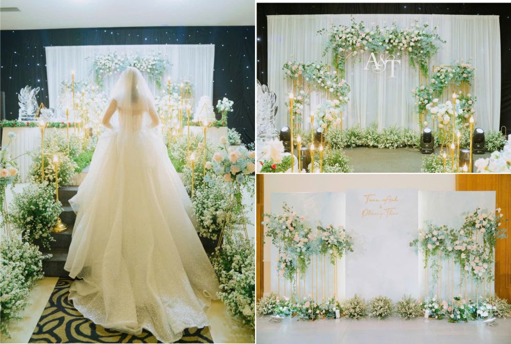 Trang trí đám cưới tại nhà hàng tiệc cưới, khách sạn, trung tâm hội nghị trọn gói giá rẻ tại quận 1