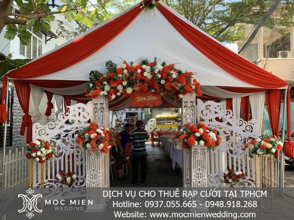 cho-thue-rap-cuoi-mau-do-tai-tphcm-2-7 Rạp cưới tông màu trắng đỏ