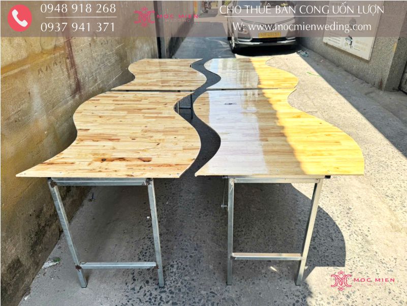 Gía thuê bàn ghế gia tiên hình lượn sóng tại TPHCM