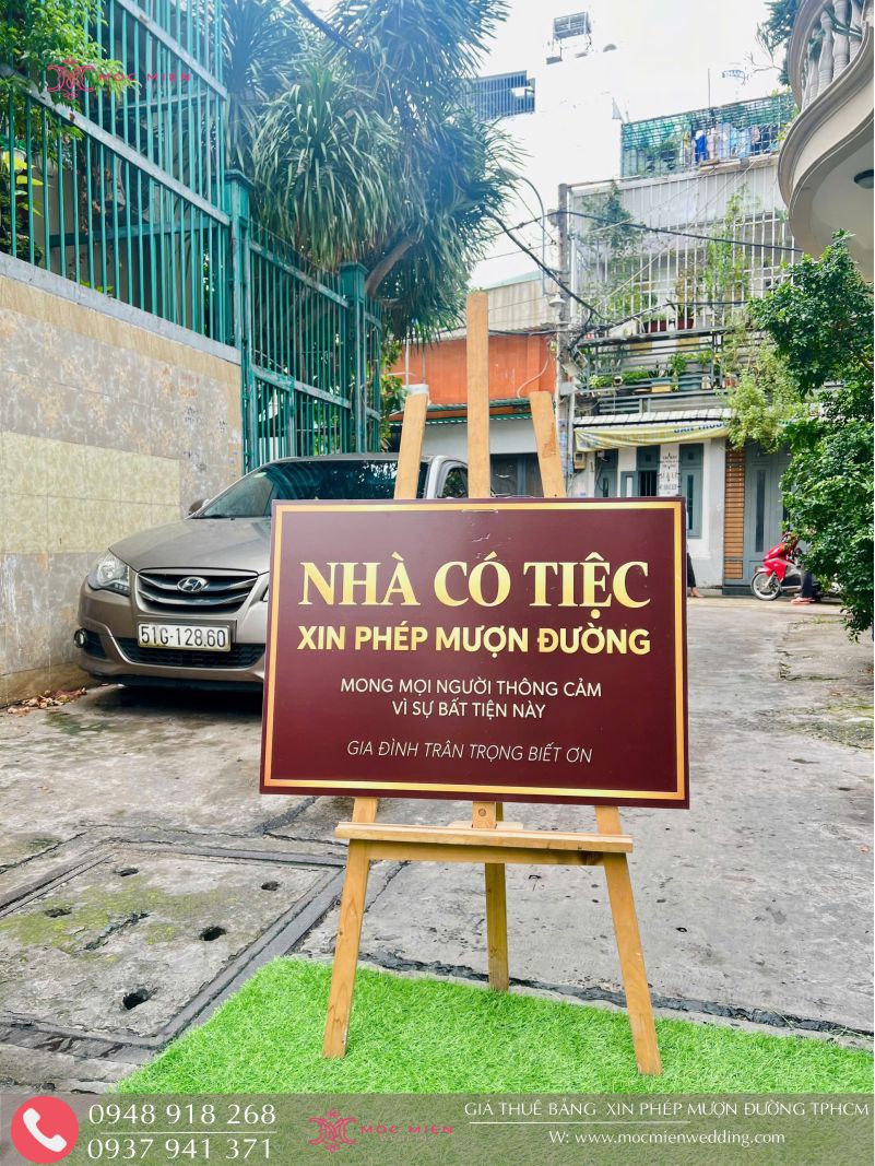 GIÁ THUÊ BẢNG XIN PHÉP MƯỢN ĐƯỜNG TẠI TPHCM
